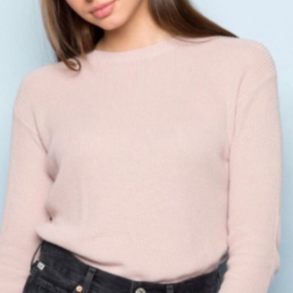 Brandy Melville Dusty Purple Knit Long Sleeve Top